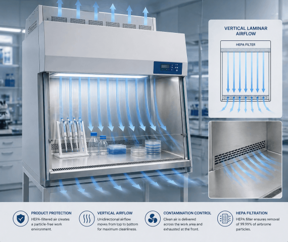 Lab Air Design Vertical Clean Air Hood Systems for Precision Lab Work